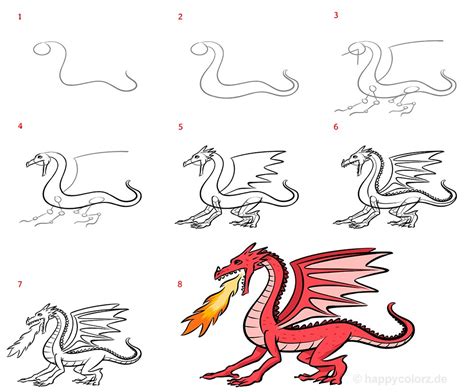 drachen leicht zeichnen|drache malen und zeichnen.